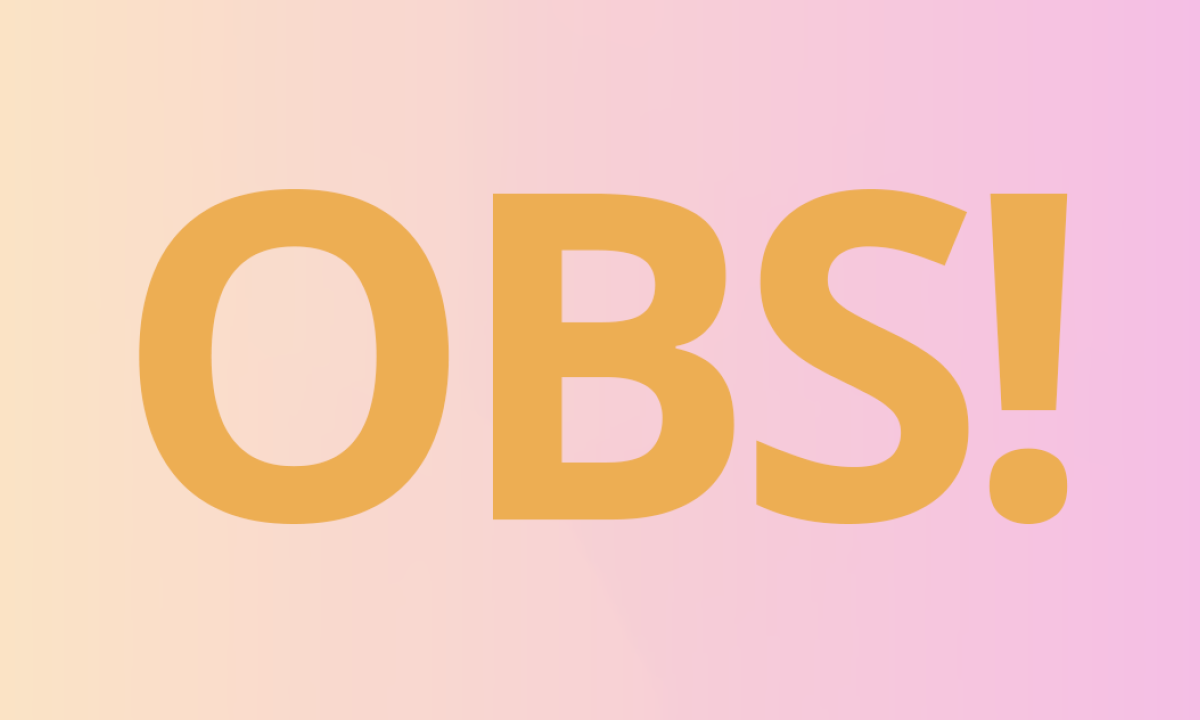 Texten OBS syns i en ruta