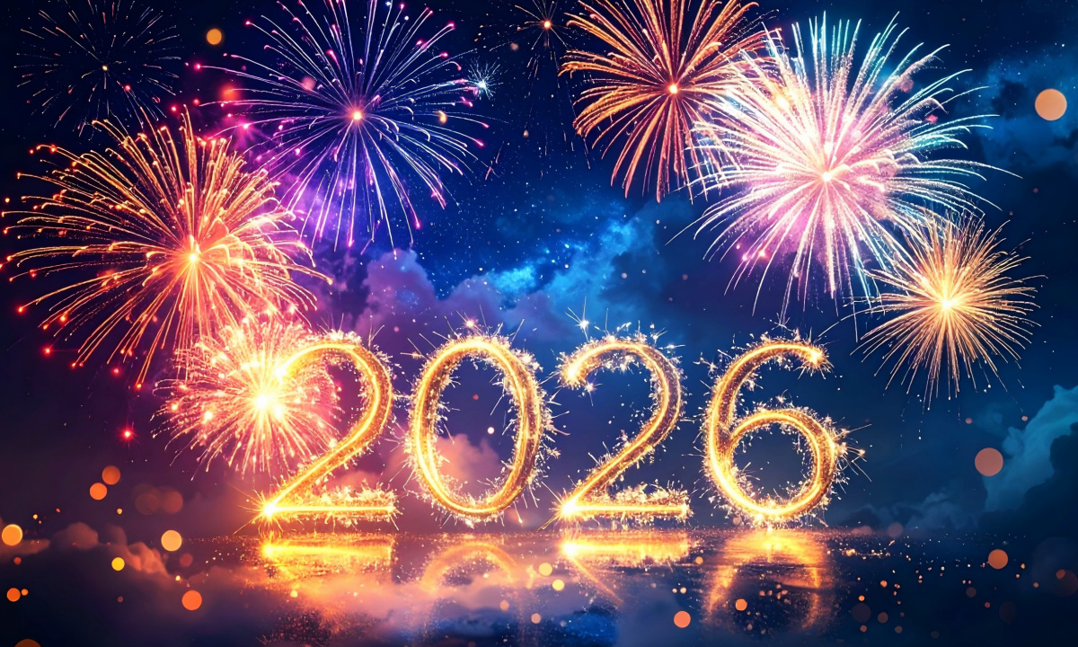 Fyrverkerier och ett glödande 2026