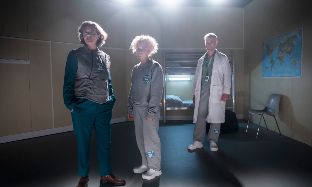 Three actors on stage